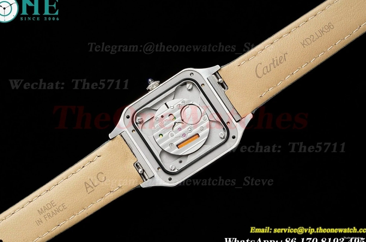 Dumont LE AF Dial Blk Silver RG Quartz Santos 1220